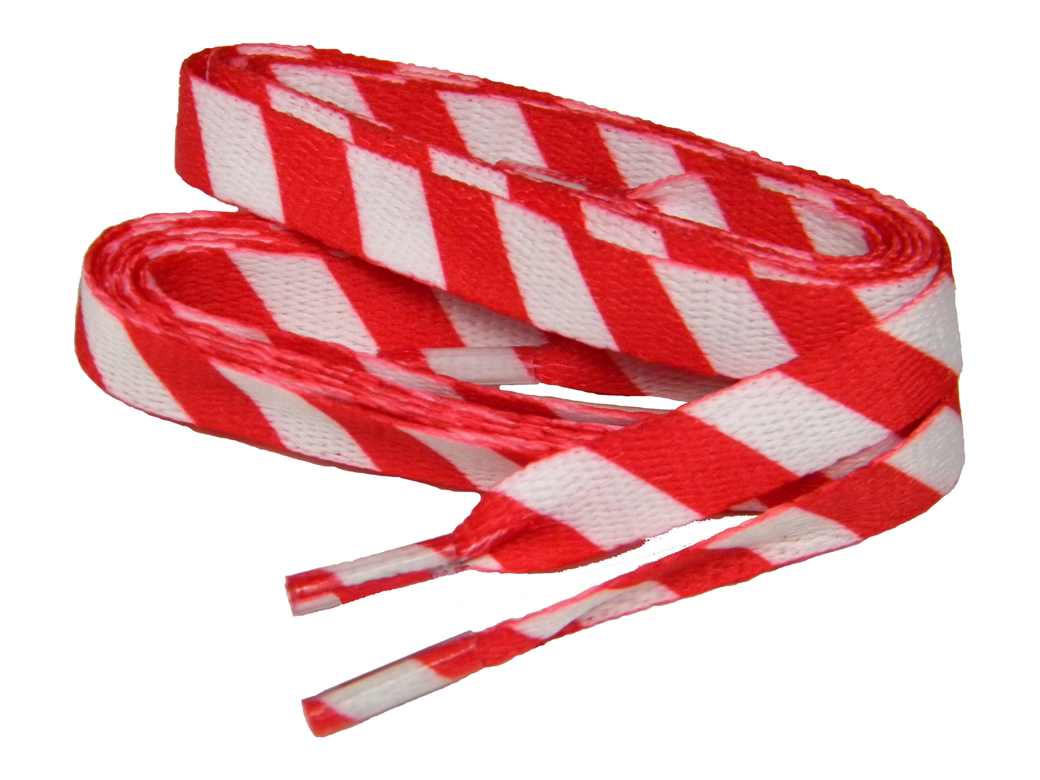 42 Inch 107 cm, 1 Pair Candy Cane, Specialty printed shoelaces, 8mm