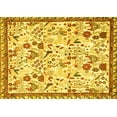 thumbnail image 1 of Ahgly Company Machine Washable Indoor Rectangle Animal Yellow Traditional Area Rugs, 6' x 9', 1 of 4