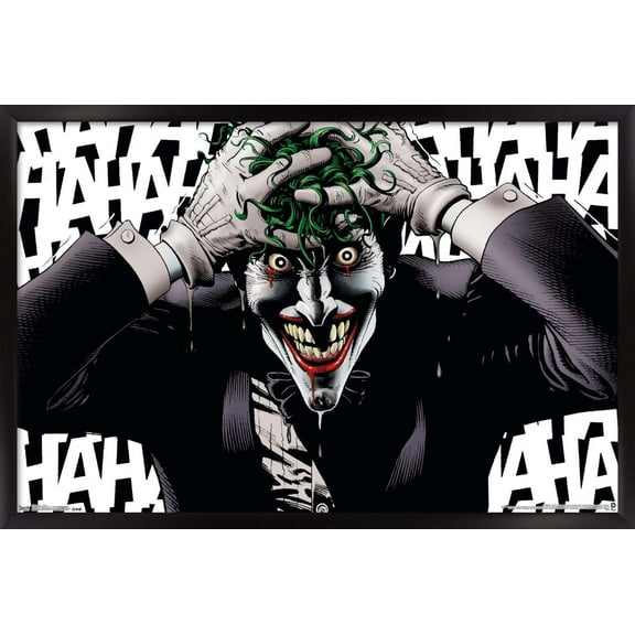 DC Comics - The Joker - Crazy Wall Poster, 14.725" x 22.375", Framed