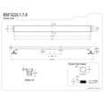 thumbnail image 3 of Kingston Brass BSF3227 Watercourse 32-Inch Stainless Steel Linear Shower Drain with Reversible Tile Insert and Flat Grate in Brushed Brass, 3 of 8