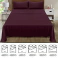 thumbnail image 5 of BELIZZI HOME Queen Sheet Set - Double Brushed Microfiber Bedding Set Queen, 4 Piece Deep Pocket Queen Sheet - Ultra Soft, Easy-Fit, Wrinkle Free, Quick Dry, Easy Care Queen Sheets - Burgundy, 5 of 5