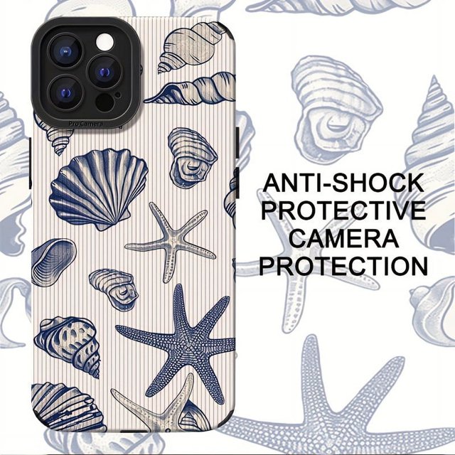 Ocean Conch Phone Case for Iphone 15/15Plus/15Pro/15Promax, Iphone 14/14Plus/14Pro/14Promax, Iphone 13/13Pro/13Promax, Iphone 12/12Pro/12Promax, Iphone 11/11/11Pro Max/Iphone 7/8/Iphone X/Xs Phone Cas