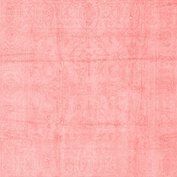 Ahgly Company Indoor Square Oriental Red Traditional Area Rugs, 3' Square