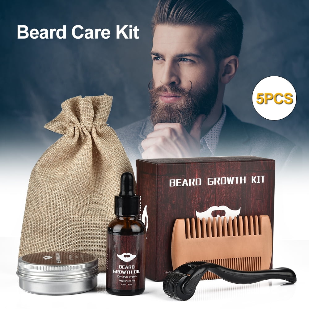 HailiCare Beard Growth Kit, Barber Hair Growth Set Beard Growth Oil