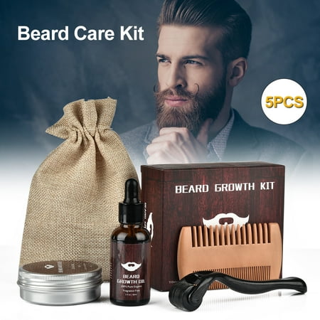 Beard Growth Kit, Beard Growth, Roller, Beard Growth Oil (1oz),...
