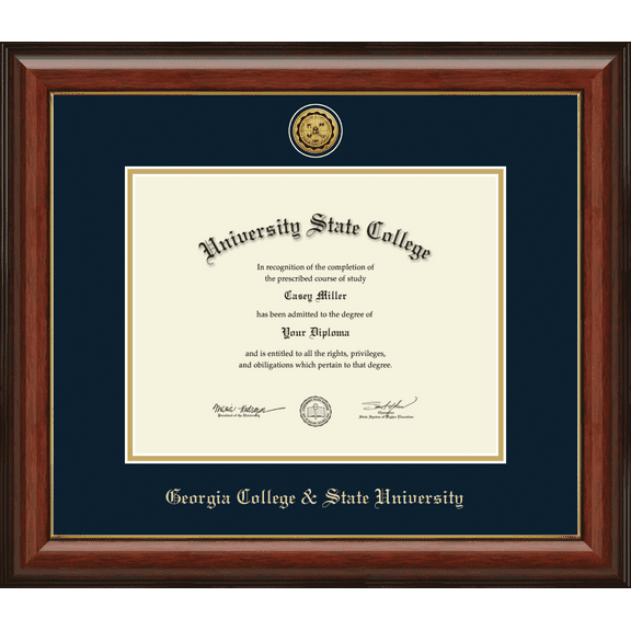 Georgia College & State University Diploma Frame, Document Size 11" x 8.5"