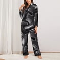 thumbnail image 3 of Lsque The Binding of Isaac Pattern Long Sleeve Pajama Set for Women - Soft 2-Piece Sleepwear and Loungewear Set with Pockets, Comfy Nightwear, 3 of 8