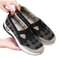 thumbnail image 6 of Gpaecead Women's Knit Flats Breathable Mesh Hollow Slip On Soft Sole Lightweight Comfortable Casual Walking Shoes For Daily Black, 6 of 6