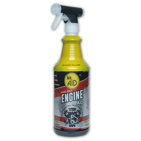 Engine AID Effectively Cleans Car Engine Bays Without The Need For Water, Formula Designed To Remove Dirt, Oils & Grease, Non-Flammable & ECO Friendly, (32 Fl Oz) W/1/Microfiber Towel (1-Pack)