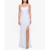 Betsy & Adam Women's Sequinned Gown White Size 0