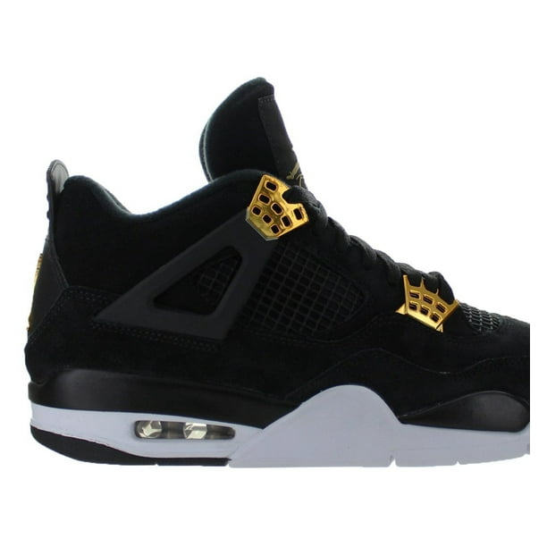 nike air jordan retro 4 royalty black metallic gold