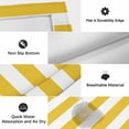thumbnail image 6 of Outdoor Rug 3x5 ft Yellow White Stripe Outdoor Large Area Rug Non Slip Rubber Simple Style Striped Front Door Mat RV Rug Camping Carpet Patio Outdoor Rugs for Backyard Balcony Deck Porch Indoor, 6 of 9