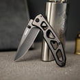 thumbnail image 4 of Dispatch 3.94” 8Cr Folding Pocket Knife with Clip for Everyday Carry, Plain Edge Blade with Black Titanium Coating, Gifts for Men, 4 of 7