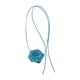 thumbnail image 5 of Collar gargantilla de flores, gargantilla larga de flores, joyería retro multiusos Azul claro, 5 of 7