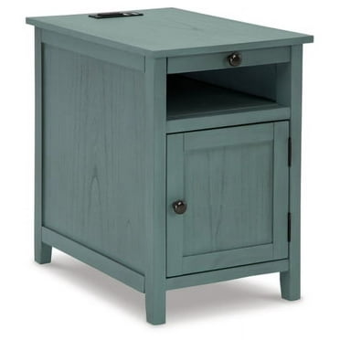 Signature Design by Ashley Casual Treytown Chairside End Table  Teal