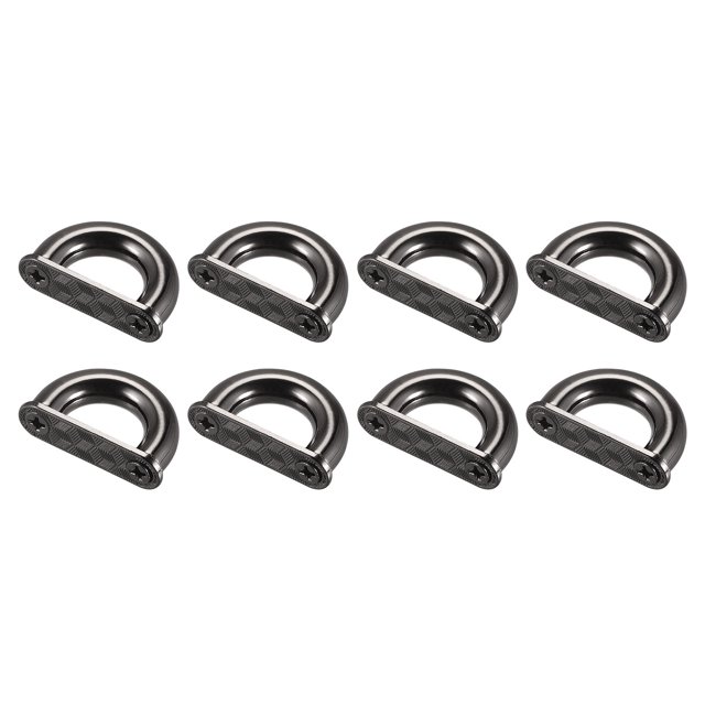 Monedero Correa Anillos, 8uds 27mm Atornillar Desmontable D Anillo Metal Argolla Hebillas Cierre para Bolsa Cadena Artesanía Bricolaje Reemplazo, Negro