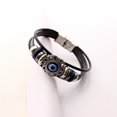 thumbnail image 6 of Naierhg Faux Leather Bracelet Bohemian Multilayer Beads Vintage Geometric Decorative Gift Men Women Turkish Evil Eye Charm Bracelet Jewelry for Daily Life, 6 of 7