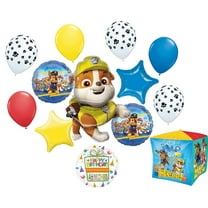 Paw Patrol Rubble Birthday Party Supplies Cubez Balloon Bouquet Decorations