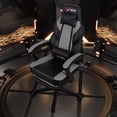 thumbnail image 2 of Walsunny Leather Gamer Chair with Footrest, Video Gamer Chair for Adults, High Back Gaming Chair with Massage Lumbar Support, Gray, 2 of 9