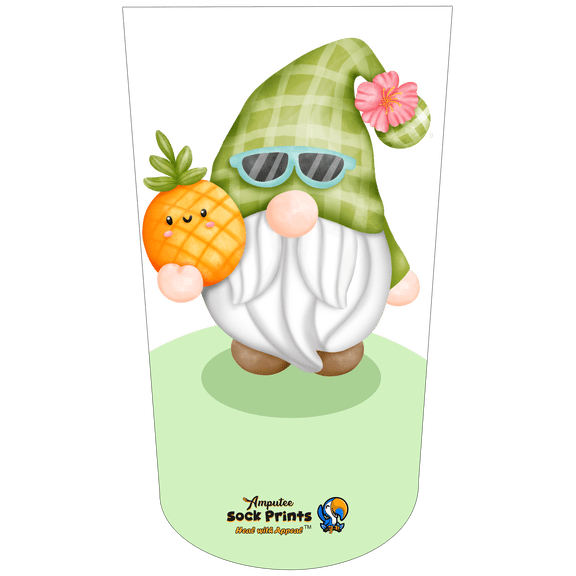 Amputee Sock "Gnome w Pineapple V1"