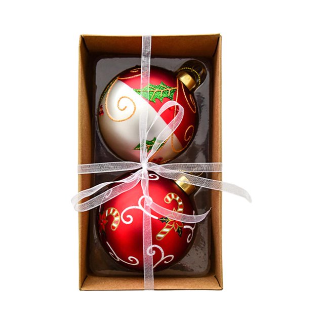 2 bolas navideñas, decoración para el hogar, adornos navideños reutilizables para manualidades. Estilo D