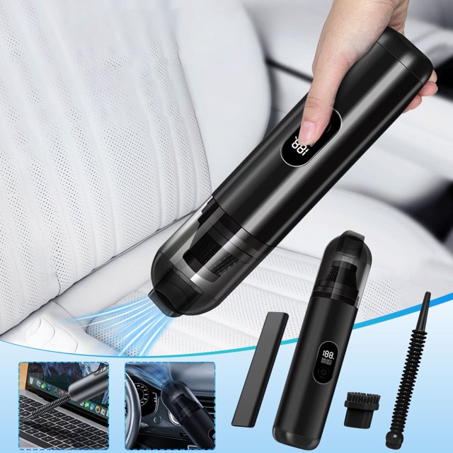 Xihbxyly Aspiradora Inalámbrica de Mano, Potente Succión para Casa y Coche, Recargable Por Usb, Diseño Ligero y Portátil, Multiusos, Limpieza de Oficina y Coche, Baterías de 1300 Mah, Tamaño 26 X 6,5