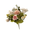 thumbnail image 2 of Mixed Artificial Flower Bouquet Faux, Silk Roses Floral Arrangement, Fall Seasonal Home Decor, Thanksgiving Table Centerpiece Wedding Party Decoration, 2 of 6