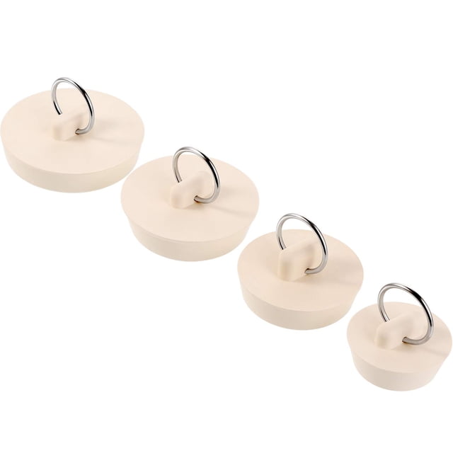 Juego de tapones de desagüe de goma Hestya para bañera y cocina (4 unidades)