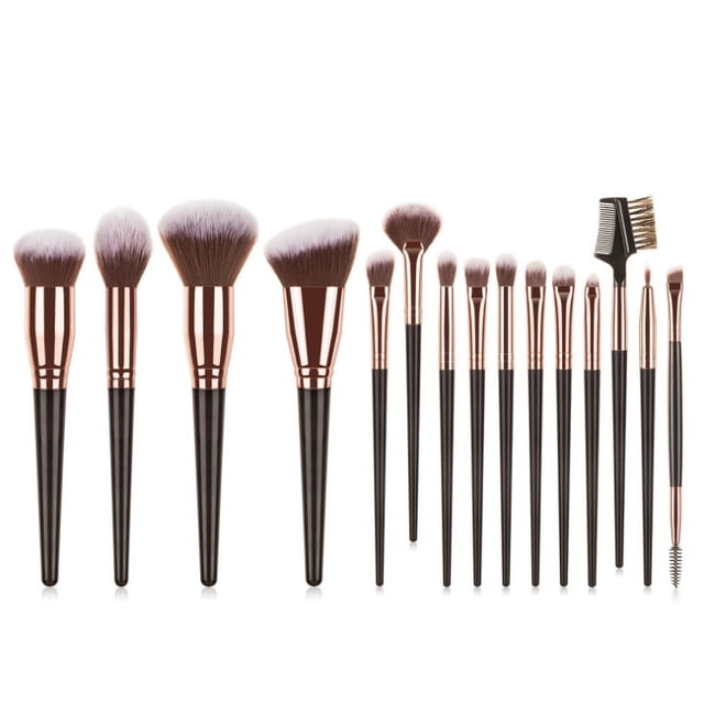 7 piezas, 10 piezas, 15 piezas de pinceles de maquillaje gigantes, 15 piezas de pinceles de maquillaje dorados, pinceles de base para trajes, herramientas de belleza