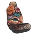 thumbnail image 1 of Wukai Flower Crown Cat Full Set Car Seat Covers with Soft Padding Universal Auto Front Seats Protector and Cushion Mat, 1 of 5