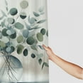 thumbnail image 3 of COMIO Durable and Washable Soothing Eucalyptus Flower Herb Arrangement Rustic Jar Shower Curtain Multiple Sizes White, 3 of 6