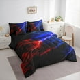 thumbnail image 3 of Feelyou Mysitc Lightning Bedding Comforter Set 7 Pieces for Teens, Red Blue Tornado Storm Full Bedding Set, Natural Weather Reversible Fitted Sheet Flat Sheet, Luxury Bedroom Decor, 3 of 7