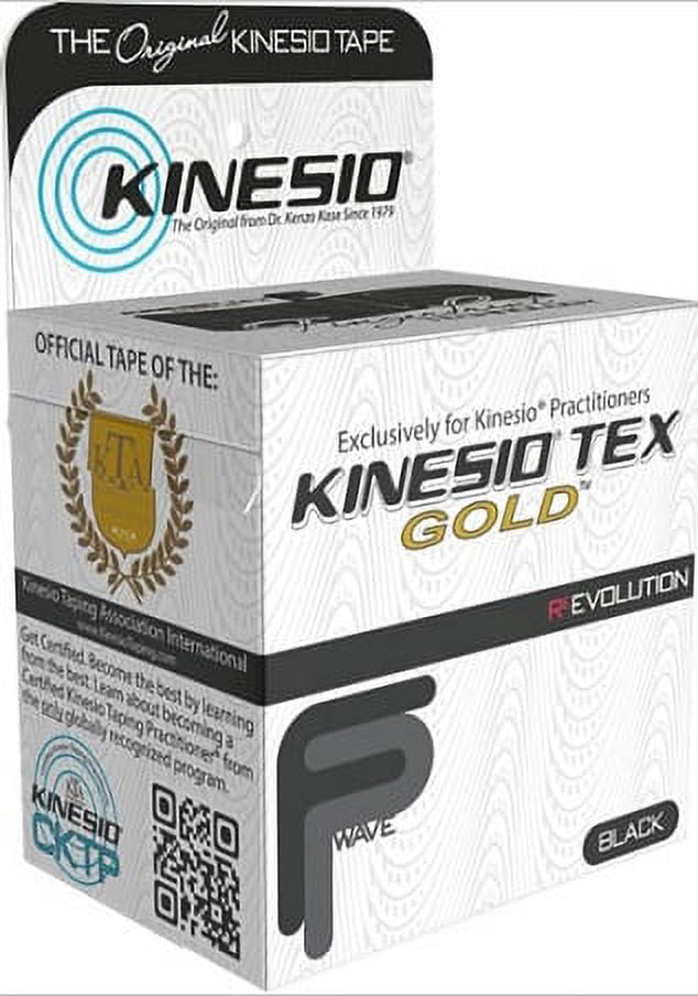 Kinesio Tex Gold FP: 2" x 16.4' Black - 6 Pack