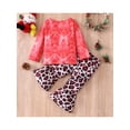 thumbnail image 3 of Qmyliery Girls Christmas Clothes Set, Pullover and Leopard Print Trousers Suit, 3 of 9