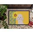 thumbnail image 3 of Summer Sunflowers Toy White Poodle Indoor or Outdoor Mat 18x27 27 in x 18 in, 3 of 7
