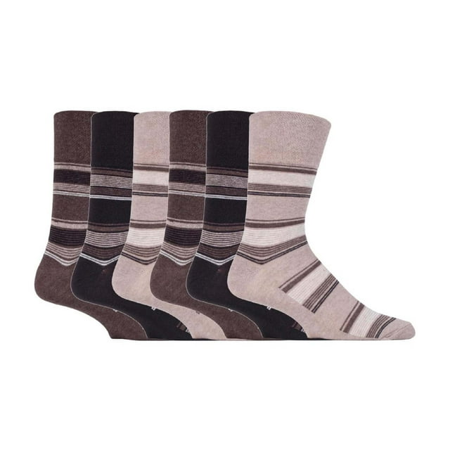 Gentle Grip - 6 Paires Chaussettes pour Homme Gentle Grip Sans Élastique