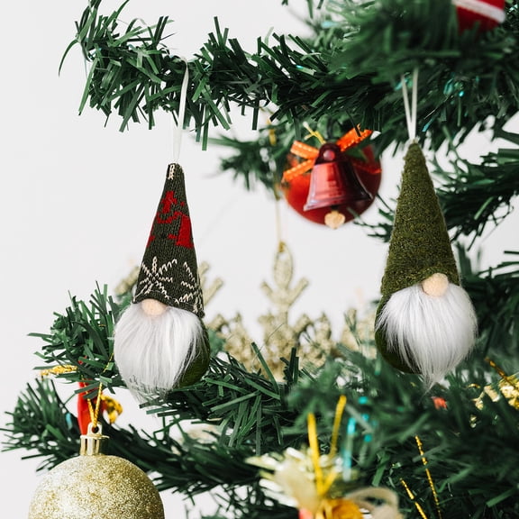 Tineasur Handmade Multi-Color Gnome Ornaments Set of 6, Festive Holiday Figurines for Christmas Decor and Home Decoration
