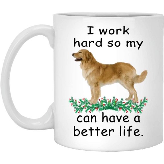 Funny Pet Lover Gifts Hovawart Gold Can Live Better Christmas 2022 Gifts White Coffee Mug White 11oz
