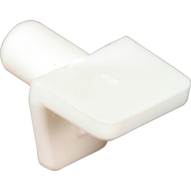 Shelf Support Pegs Plastic White 5 mm. Diameter (12pack)