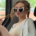 thumbnail image 4 of Xinwanna Vintage Eye Sunglasses Heart Shaped High Translucency Lens Trendy Retro Decorative Cosplay Sun Glasses for Women (Black), 4 of 13