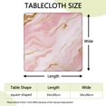 thumbnail image 2 of Pink Gold Marble Pattern Square Fitted Tablecloth with Elastic Edge,Square Table Cover,Washable Elastic Table Cover for Home Kitchen Party Decor 34"x34", 2 of 6