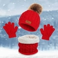 thumbnail image 2 of Hat for Women Winter Hat Children's Hats Scarves Gloves Three Piece Autumn And Winter New Warm Baby Hats, 2 of 3