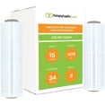 thumbnail image 5 of PSBM Cast Hand Pre-Stretch Wrap 15" x 1476 Feet 8 Rolls 34 Gauge Plastic Clear Shrink Film for Moving Packing, 5 of 9