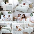 thumbnail image 5 of 3 Piece Aqua Spring Floral Duvet Cover Set Full Size, Microfiber Comforter/Quilt Cover with Corner Ties and 2 Pillowcases, Summer Botanical Watercolor All Season Soft Bedding with Zipper Closure, 5 of 8