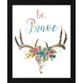 thumbnail image 2 of Carol Robinson 20x24 Black Modern Wood Framed Wall Art Titled - Be Brave, 2 of 6