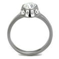thumbnail image 3 of Luxe Jewelry Designs Women's Stainless Steel Engagement Ring with Clear Crystals - Size 5 (Pack of, 3 of 4
