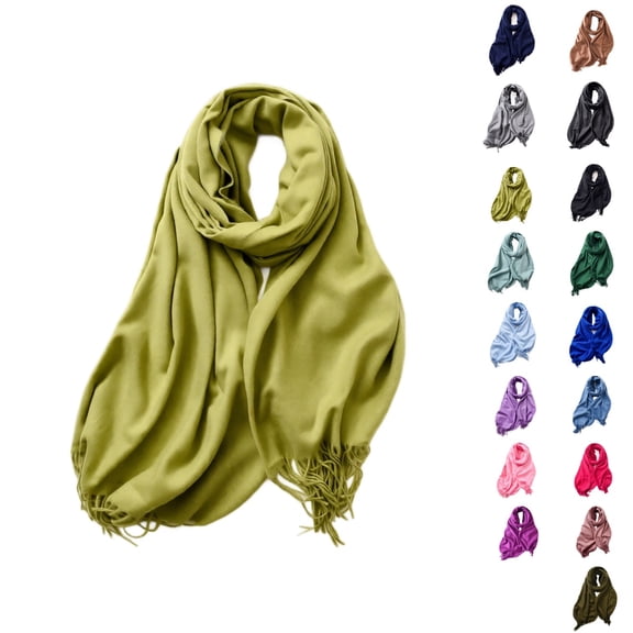 Clossjun Soft Long Scarf for Women Fall Winter Pashmina Shawls and Wraps Warm Large Neck Scarves for Formal Work Out Business One Size