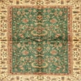 thumbnail image 1 of Ahgly Company Indoor Square Abstract Saddle Brown Oriental Area Rugs, 4' Square, 1 of 6