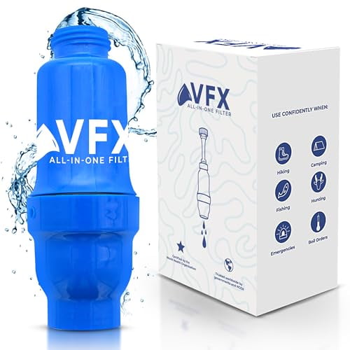 VFX All-in-One Portable Water Filter – Survival Water Purifier for Camping, Hiking, Backpacking, and Emergency Preparedness with Gravity System$$Sport & Recreation Other