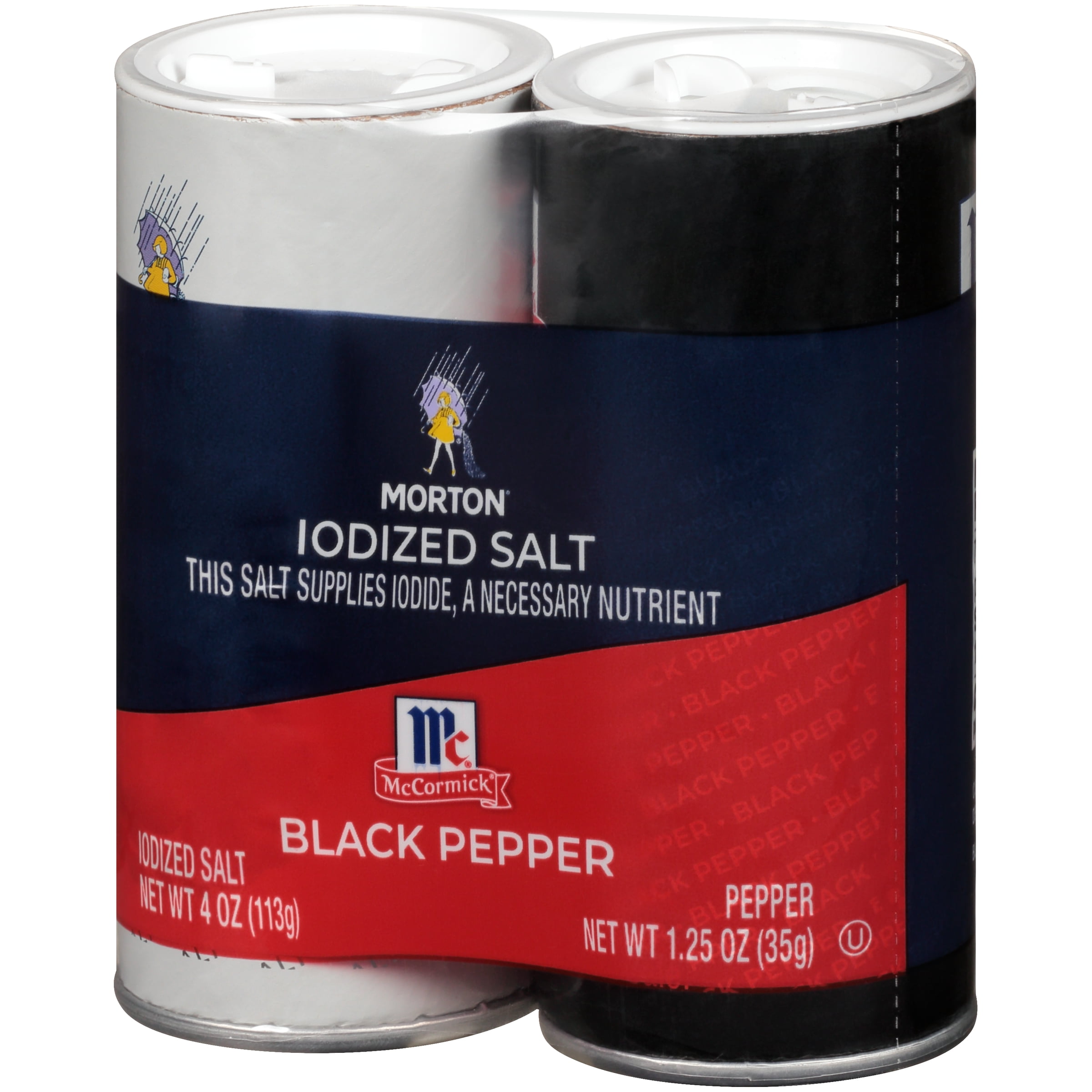 Morton® Himalayan Pink Salt & McCormick® Ground Pepper Shaker Set - Easily  Bring Flavor On-the-Go, Perfect for Any Meal, Anytime (5.25 oz.)